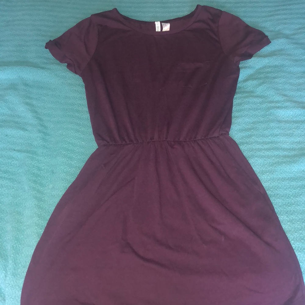Purple T-shirt Dress w/pockets